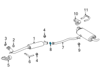 OEM Lexus NX350 GASKET, EXHAUST PIPE Diagram - 17451-25100