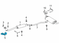 OEM Lexus NX350 BRACKET, EXHAUST PIP Diagram - 17572-25061