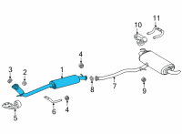 OEM 2022 Lexus NX350 PIPE ASSY, EXHAUST Diagram - 17410-25410