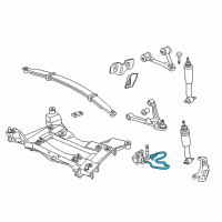 OEM 2004 Chevrolet Corvette Link Asm, Electronic Suspension Front Position Sensor Diagram - 22153639