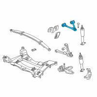 OEM 2000 Chevrolet Corvette Front Upper Control Arm Assembly Diagram - 10356436