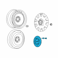 OEM 2011 Chevrolet Caprice Hub Cap Diagram - 92246107