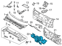 OEM 2021 Ford Mustang Mach-E INSULATOR - DASH PANEL Diagram - LJ8Z-5801588-D