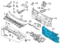 OEM 2021 Ford Mustang Mach-E INSULATOR - DASH PANEL Diagram - LJ8Z-5801670-A