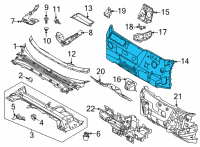 OEM 2022 Ford Mustang Mach-E PANEL - DASH REINFORCEMENT - U Diagram - LJ9Z-5801760-A