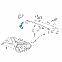 OEM Jeep Wrangler Hood Latch Diagram - 55395653AG