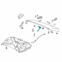 OEM 2016 Jeep Wrangler Hood Safety Catch Latch Diagram - 55395654AA