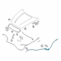 OEM 2019 Nissan 370Z Cable Assembly-Hood Lock Diagram - 65620-1EA0A