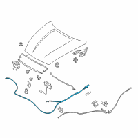 OEM 2019 Nissan 370Z Cable Assembly-Hood Lock Diagram - 65620-1EA1A