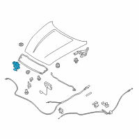 OEM 2017 Nissan 370Z Secondary-Hood Lock Control Diagram - 65670-1EA0A