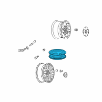 OEM 2010 Cadillac STS Wheel Rim-17X4T 44Mm Outside 115X5Xm12 Bellcrank Diagram - 9598061