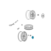 OEM 2011 Cadillac STS Center Cap Diagram - 9596628