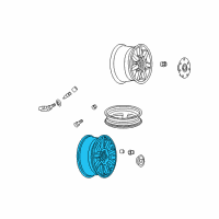 OEM Cadillac STS Wheel, Alloy Diagram - 9594375