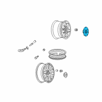 OEM 2005 Cadillac CTS Wheel Trim CAP Diagram - 9594374