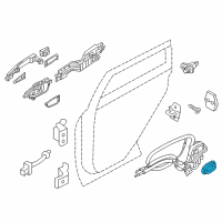 OEM 2017 Infiniti Q50 Cover-Child Lock Lever Diagram - 82840-1LA1A