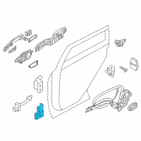 OEM Infiniti EX35 Hinge Assy-Rear Door Diagram - 82421-JK000