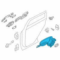 OEM Nissan Armada Rear Left Driver Door Lock Actuator Diagram - 82501-1LA0A