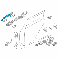 OEM 2019 Infiniti QX80 Grip-Outside Diagram - H2640-1A60C