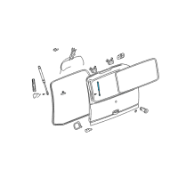 OEM Cadillac Support Cylinder Diagram - 15029087