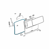 OEM 2005 GMC Yukon XL 2500 Weatherstrip Diagram - 15174843