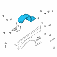 OEM 1999 BMW 328i Cover, Wheel Housing, Front Left Diagram - 51-71-7-039-677