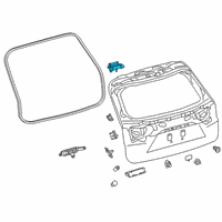 OEM 2019 Lexus RX450hL Hinge Assy, Back Door Diagram - 68810-48171