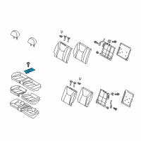 OEM 2016 Hyundai Veloster Rear Seat Armrest Cup Holder Assembly Diagram - 89191-2V000-RY