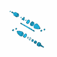 OEM Buick Terraza Front Wheel Drive Shaft Assembly Diagram - 19256587