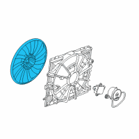 OEM Cadillac CTS Fan Blade Diagram - 22800706