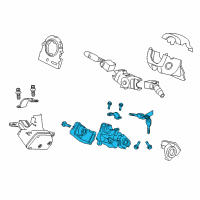 OEM Honda Accord Crosstour Cylinder Set, Key Diagram - 06350-TP6-A11