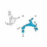 OEM 2013 Hyundai Sonata Arm Complete-Front Lower, LH Diagram - 54500-3S000