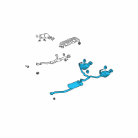 OEM 2007 GMC Acadia MUFFLER ASM-EXH (W/ EXH PIPE) Diagram - 84590712