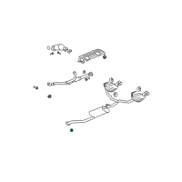OEM Chevrolet Colorado Muffler & Pipe Nut Diagram - 15709703