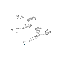 OEM 2021 GMC Canyon Muffler & Pipe Nut Diagram - 15709703