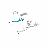 OEM 2008 Buick Enclave Exhaust Flexible Pipe Assembly Diagram - 25827250