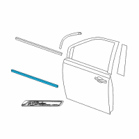 OEM 2009 Dodge Grand Caravan Molding-Front Door Diagram - ZR54RXFAA