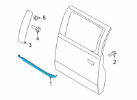 OEM 2022 Ford F-150 WEATHERSTRIP - DOOR GLASS CHAN Diagram - ML3Z-1625596-B