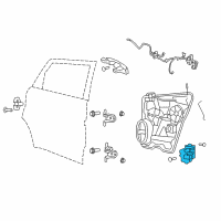 OEM 2013 Chrysler 200 Rear Door Latch Diagram - 4589696AD