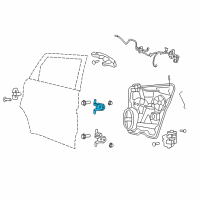 OEM Dodge Journey Upper Door Hinge Diagram - 5067940AD