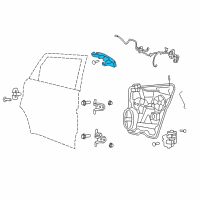 OEM 2012 Chrysler 200 Handle-Exterior Door Diagram - 1KR97AXRAD