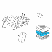 OEM Toyota Avalon Seat Cushion Pad Diagram - 71501-AC040