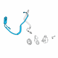 OEM 1995 Dodge B3500 Power Steering Hose Diagram - 52038037