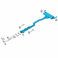 OEM 2016 Lincoln MKX Muffler & Pipe Diagram - F2GZ-5F250-F