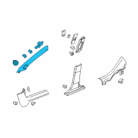 OEM 2016 Chevrolet Sonic Weatherstrip Pillar Trim Diagram - 95363730