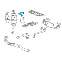 OEM 2021 Chevrolet Blazer Catalytic Converter Upper Bracket Diagram - 12672001