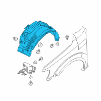 OEM 2021 Nissan NV2500 Protector-Front Fender, RH Diagram - 63830-1PA0A