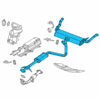 OEM 2014 Dodge Dart Exhaust Muffler And Tailpipe Diagram - 5147281AF