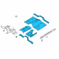 OEM Nissan Titan Floor Assy-Front Diagram - 74312-EZ00F