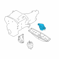OEM Nissan 370Z Engine Mounting Insulator , Rear Diagram - 11320-1EA0A