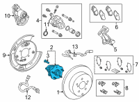 OEM 2021 Toyota Highlander Rear Hub Diagram - 42450-0E080